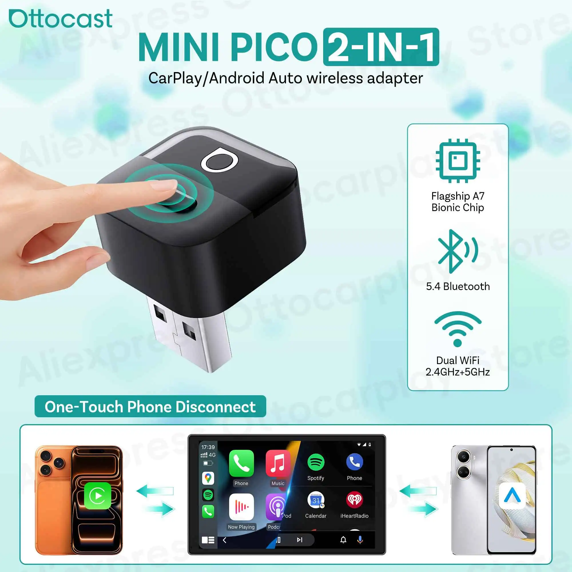 Car Accessories Youtube - OTTOCAST Mini Pico 2026 Wireless CarPlay