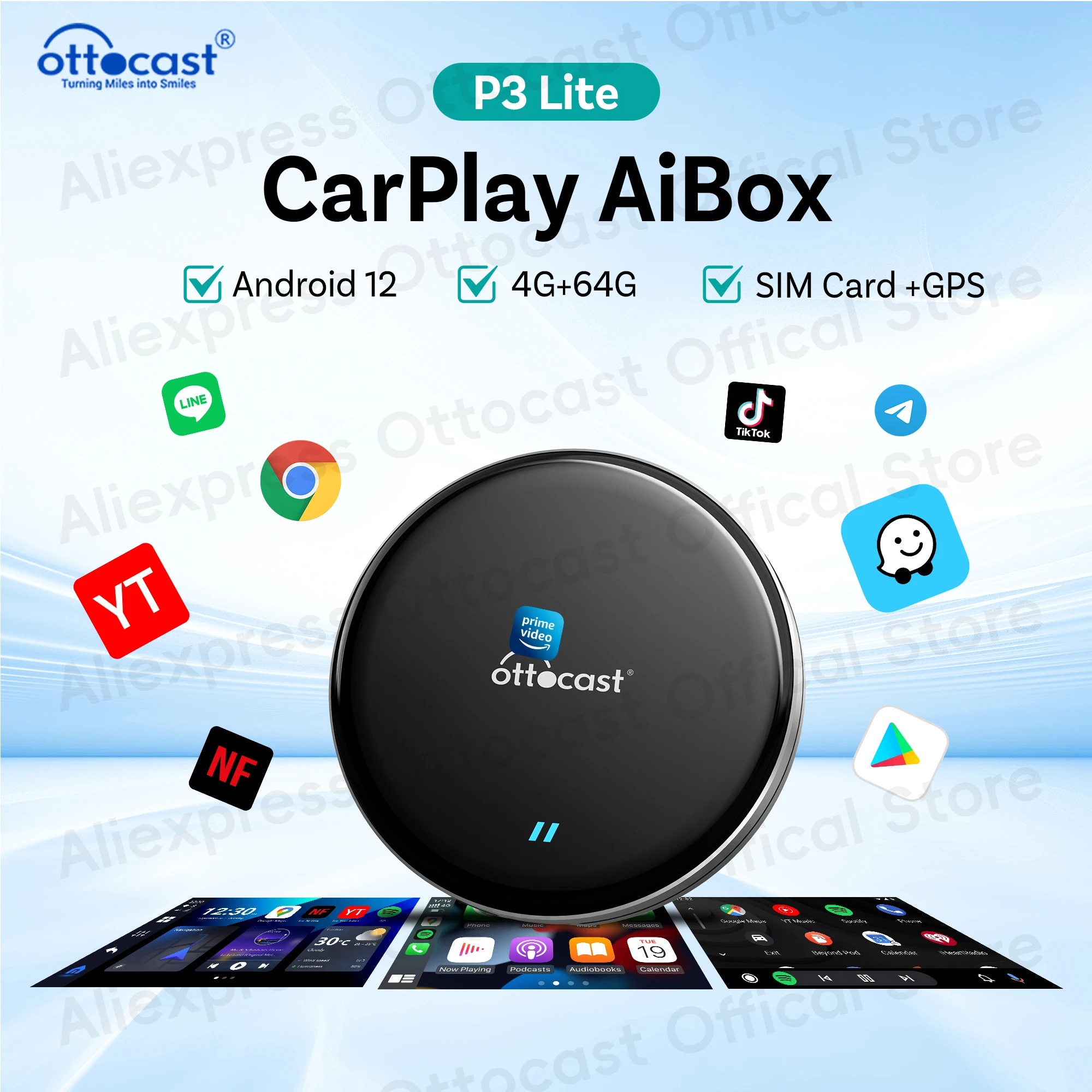 OTTOCAST New P3 Lite OttoAiBox - đánh giá và giá Car Accessories Youtube