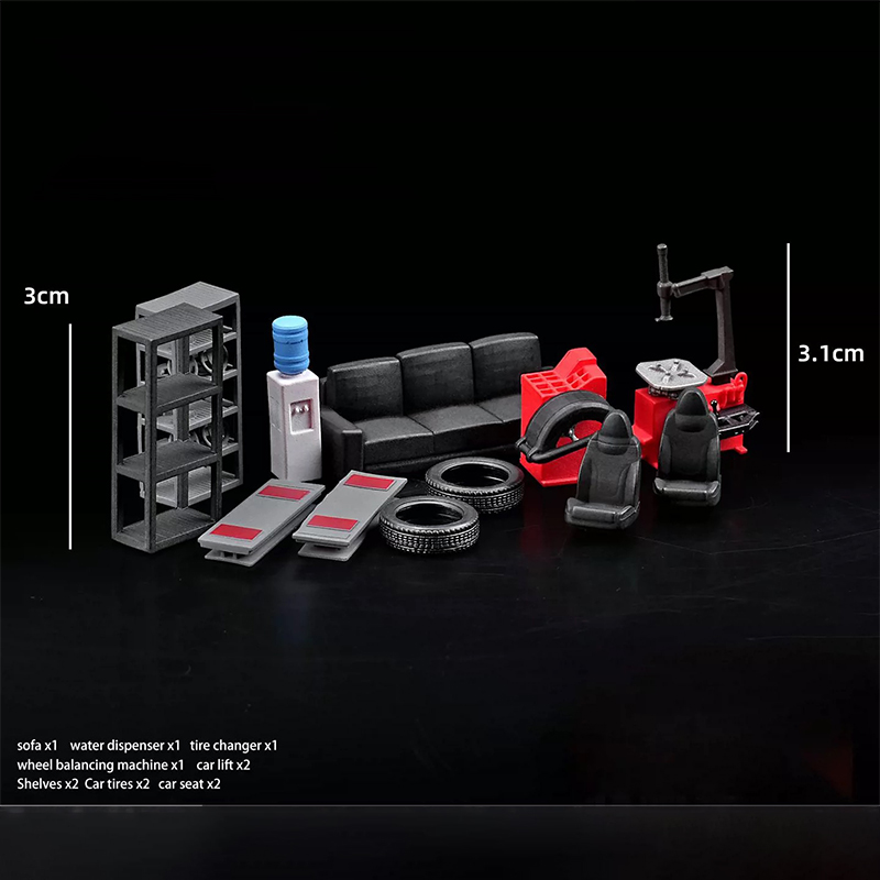 1:64 Car Repair Shop Prop Set  - đánh giá và giá Car Accessories Shop