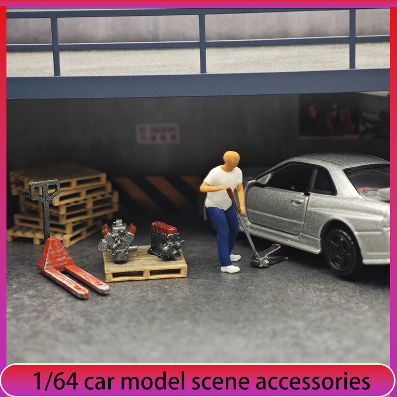 1:64 Car Model Repair Shop Sce - đánh giá và giá Car Accessories Shop