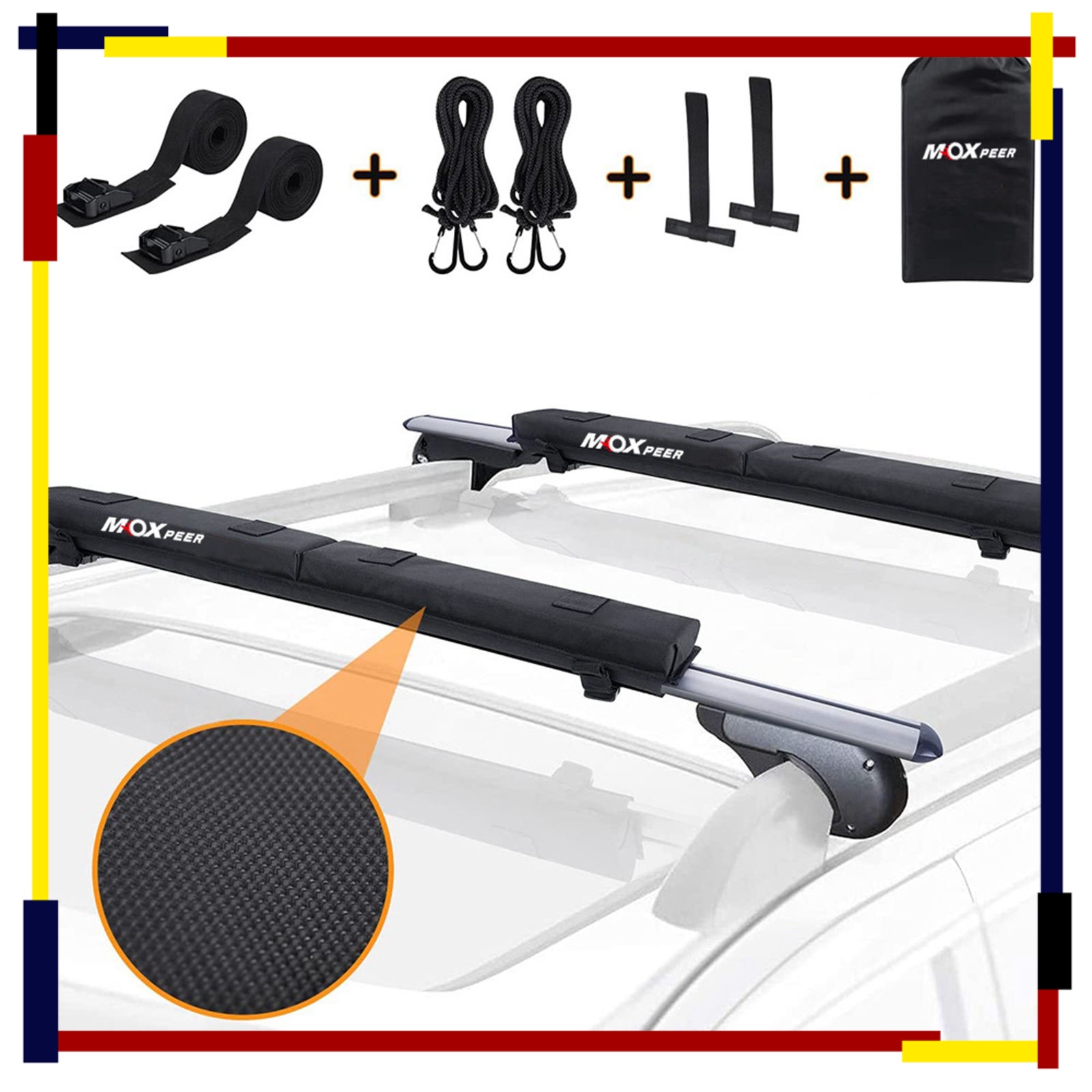 Car Soft Roof Rack Pads Set Un - đánh giá và giá Car Roof Rack Cross Bar