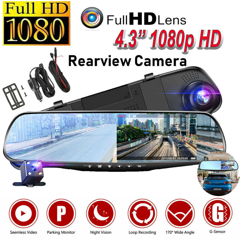 Mirror Dash Cam FHD Dual Lens  - đánh giá và giá Car Accessories Youtube