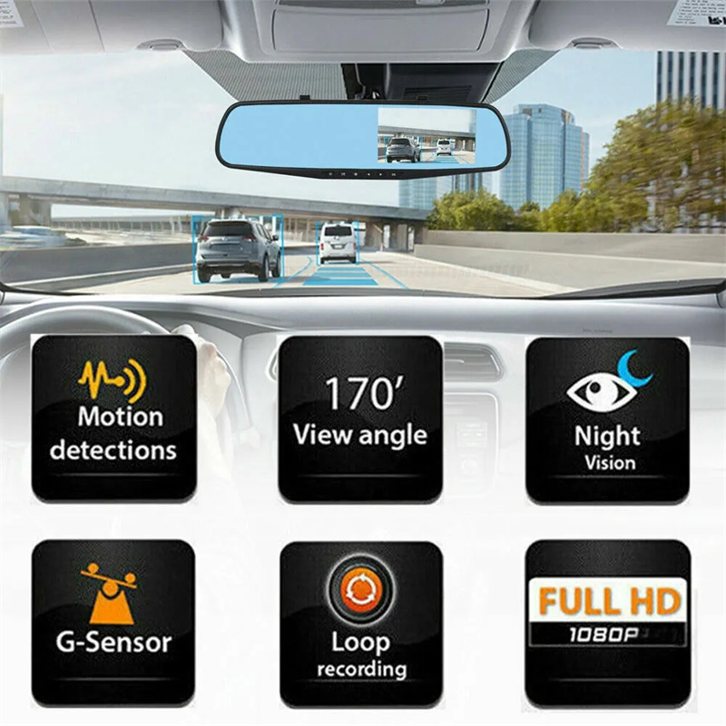 Mirror Dash Cam FHD Dual Lens  - đánh giá và giá Car Accessories Youtube