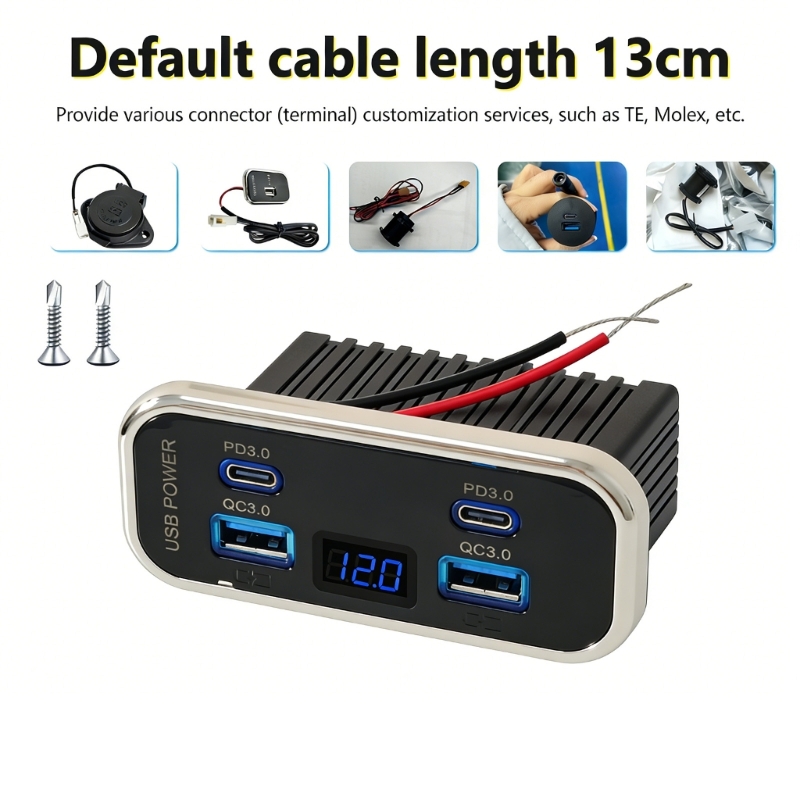 Phụ Kiện Gắn Tường USB Sạc Xe  - đánh giá và giá Car Accessories Qc